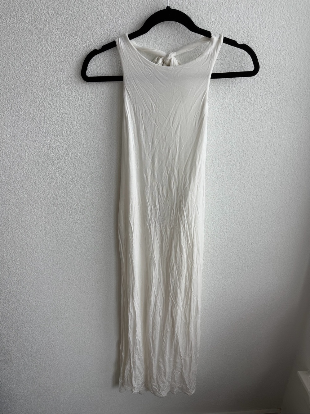 NWT Naked Wardrobe Longline Halter Tunic White Large